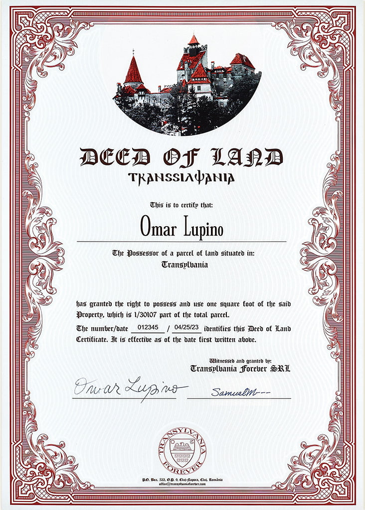 PRINTED CERTIFICATE PACK